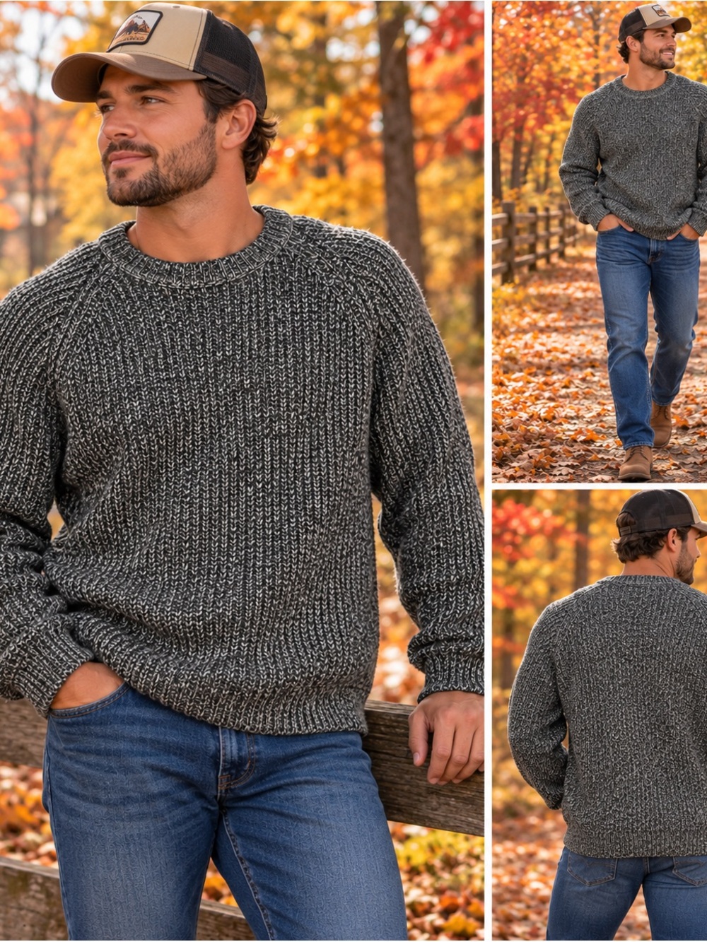 Caramount Men’s 100% Acrylic Crewneck Sweater